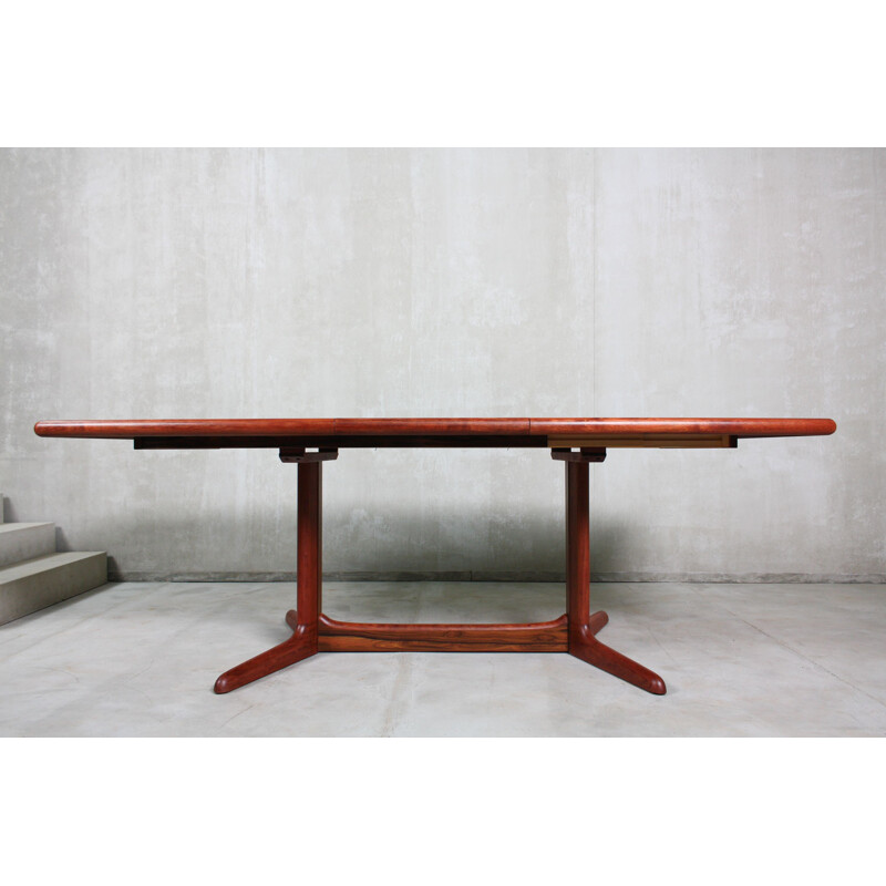 Vintage ovale rozenhouten tafel van Skovby, 1960