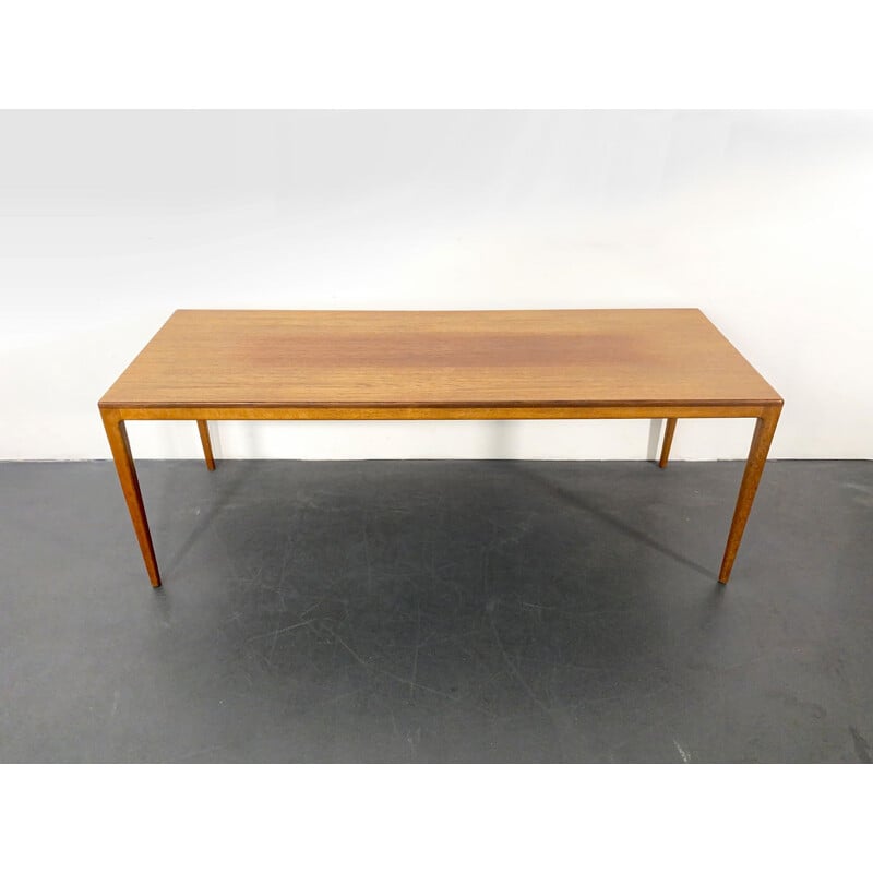 Large Mid Century Teak Coffee Table by Hartmut Lohmeyer for Wilkhahn, 1960s