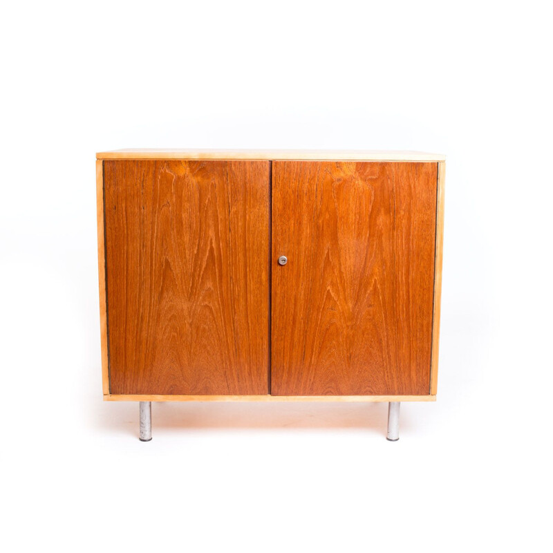 Vintage birch and teak UMS Pastoe CB32 cabinet by Cees Braakman