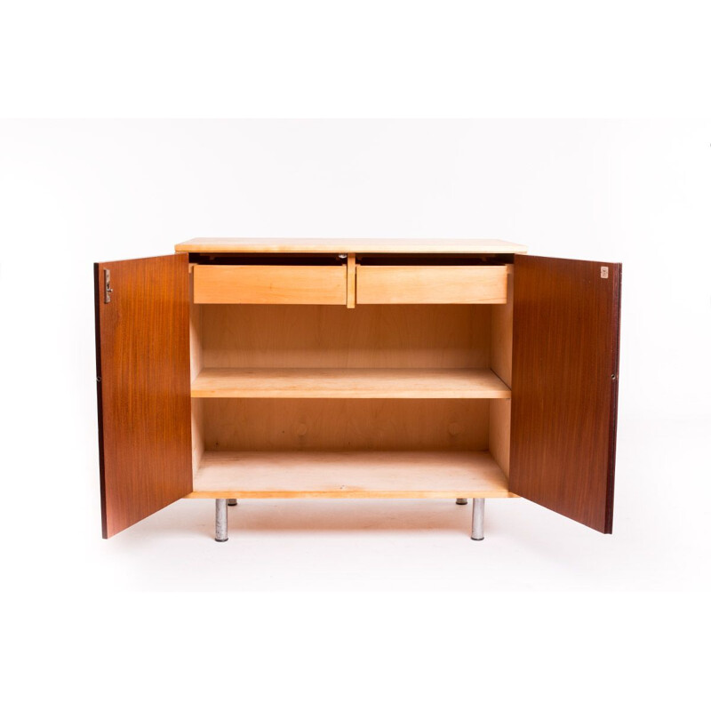 Vintage birch and teak UMS Pastoe CB32 cabinet by Cees Braakman