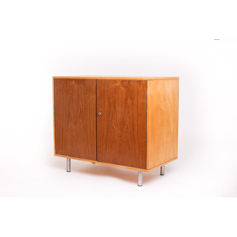 Vintage birch and teak UMS Pastoe CB32 cabinet by Cees Braakman