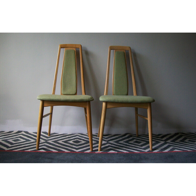 Pair of Niels Koefoed "Eva" chairs in oak