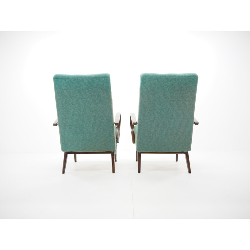 Midcentury Armchairs by Jindřich Halabala, Czechoslovakia 1960s