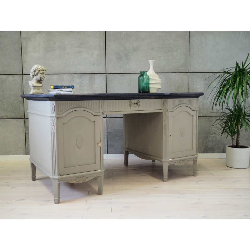 Vintage ash desk, french secession H. Schmidts 1960