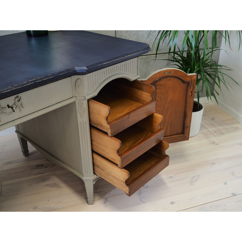 Bureau vintage en frêne, sécession française H. Schmidts 1960