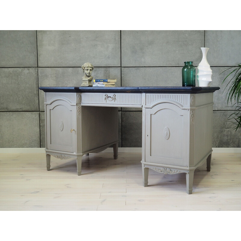 Vintage ash desk, french secession H. Schmidts 1960