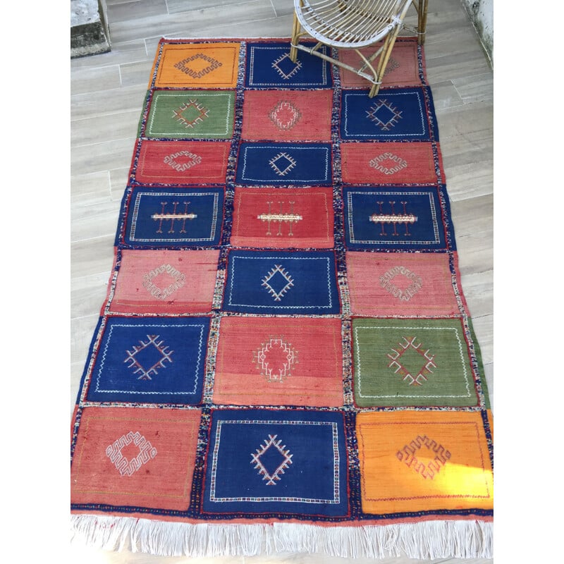 Vintage carpet kilim Berber 1970