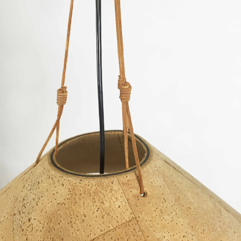Design M "Zanotl" hanging lamp in cork, Ingo MAURER - 1970s