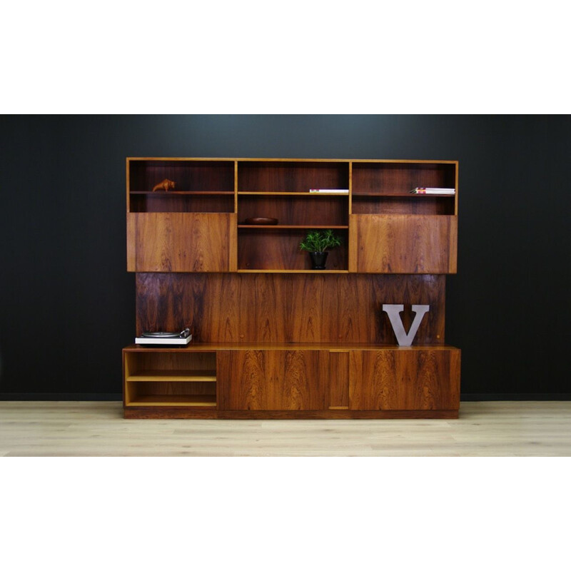 Vintage rosewood wall system by Ib Kofod Larsen for Faarup Mobelfabrik, Denmark 1960