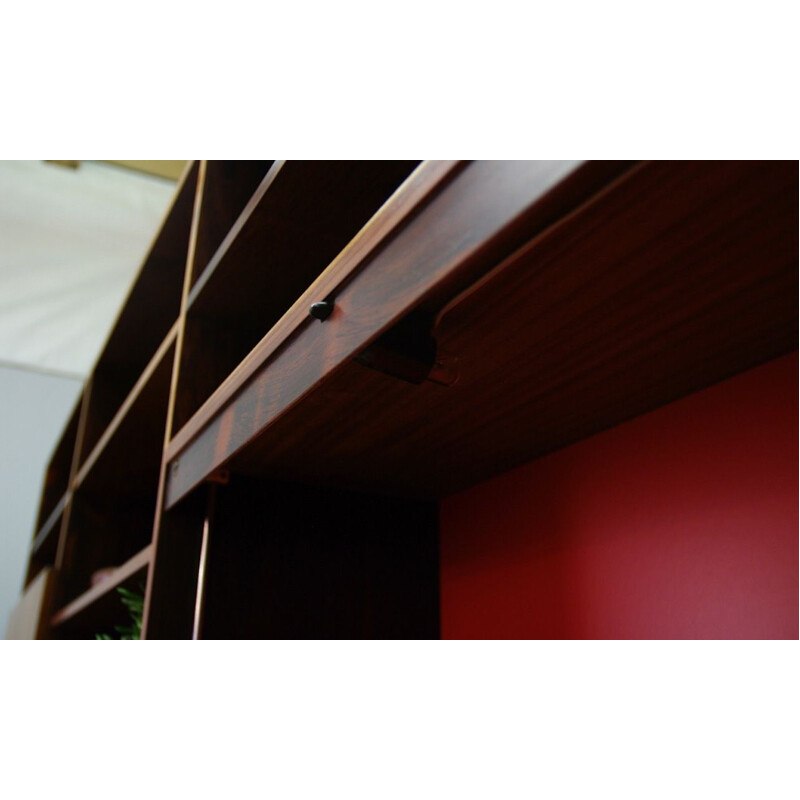 Vintage rosewood wall system by Ib Kofod Larsen for Faarup Mobelfabrik, Denmark 1960