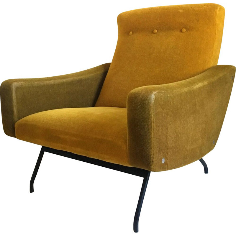 Vintage Steiner armchair by Joseph André Motte 1950