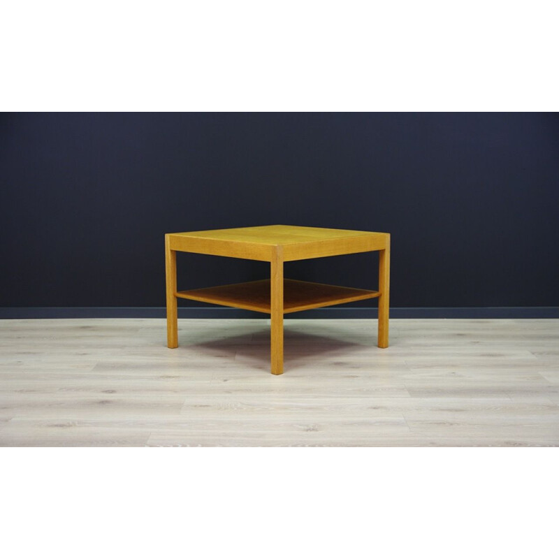 Table basse vintage plaquée de frêne de Hans J. Wegner pour Andreas, 1950