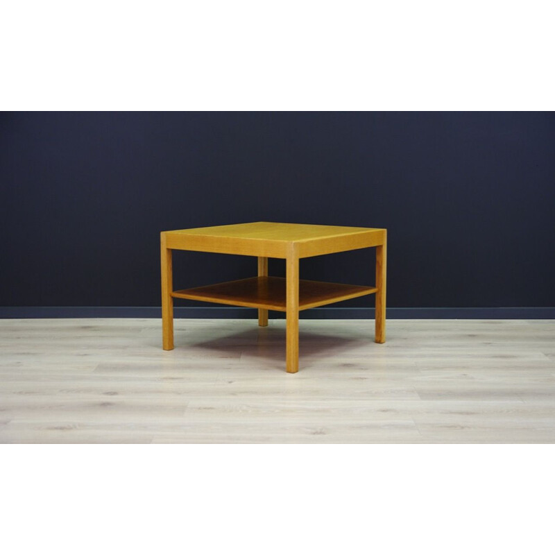 Table basse vintage plaquée de frêne de Hans J. Wegner pour Andreas, 1950