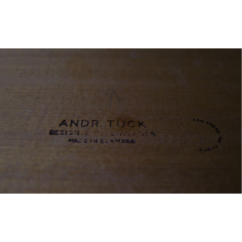 Table basse vintage plaquée de frêne de Hans J. Wegner pour Andreas, 1950