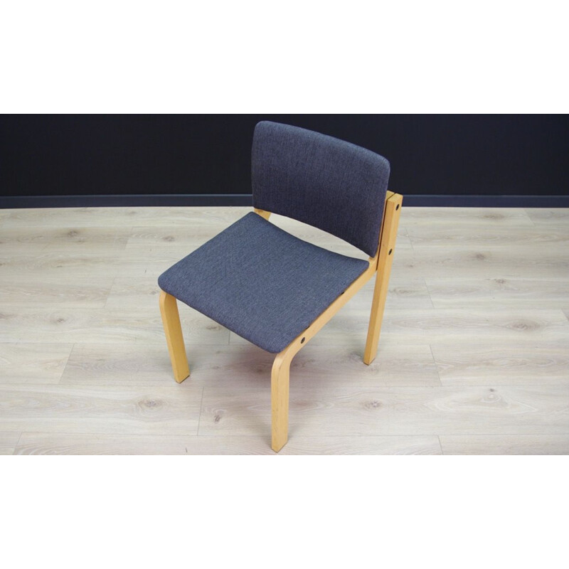 Set of 6 vintage grey chairs by Fritz Hansen 1960s