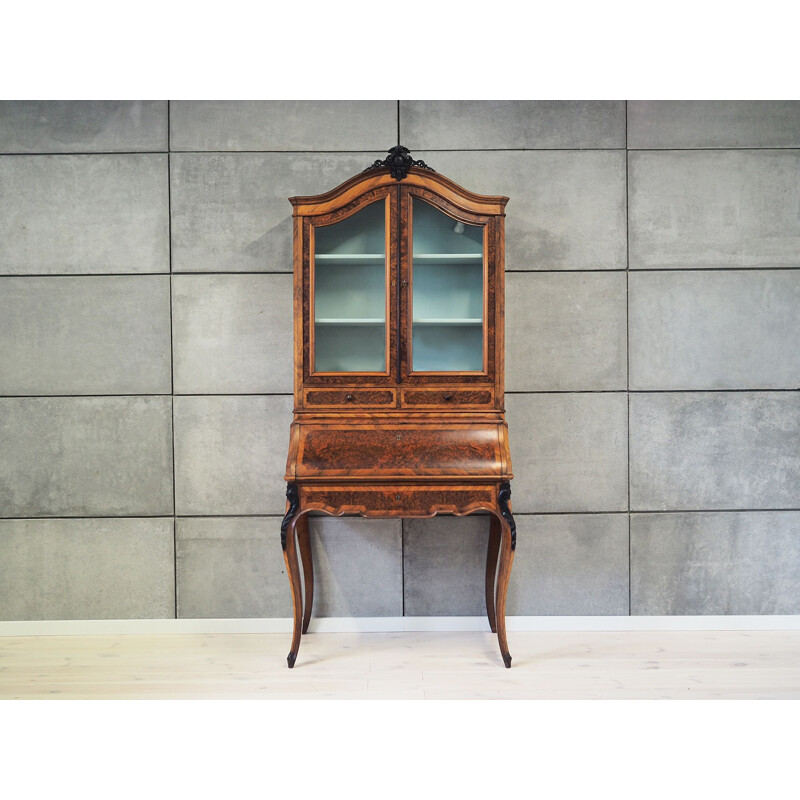 Vintage Secretaire burl wood, Danish 1950s