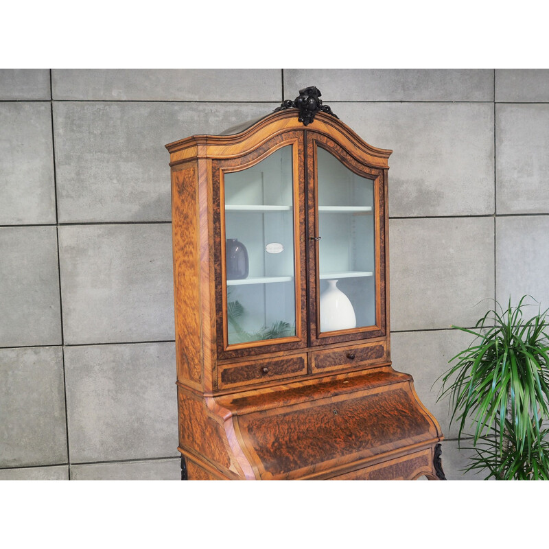 Vintage Secretaire burl wood, Danish 1950s