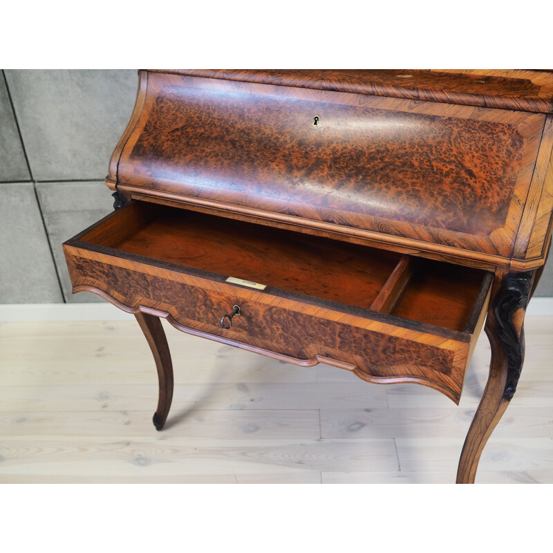 Vintage Secretaire burl wood, Danish 1950s