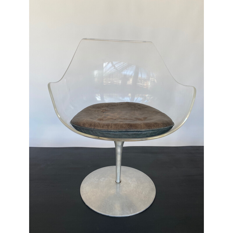 Fauteuil vintage Champagne Chair par Erwin et Estelle Laverne pour Formes Nouvelles 1960