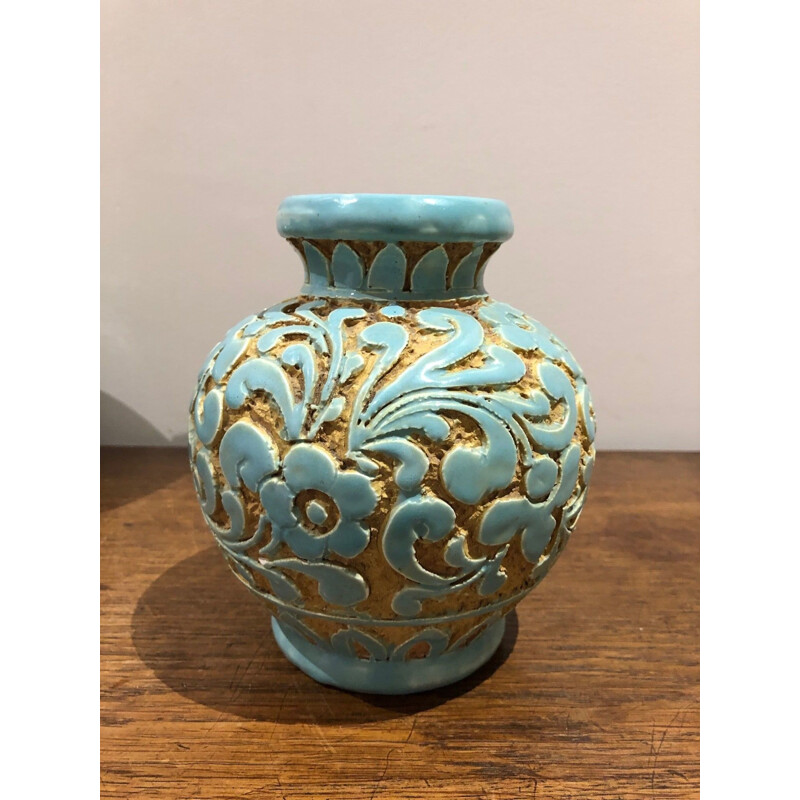 Vase vintage en céramique art deco