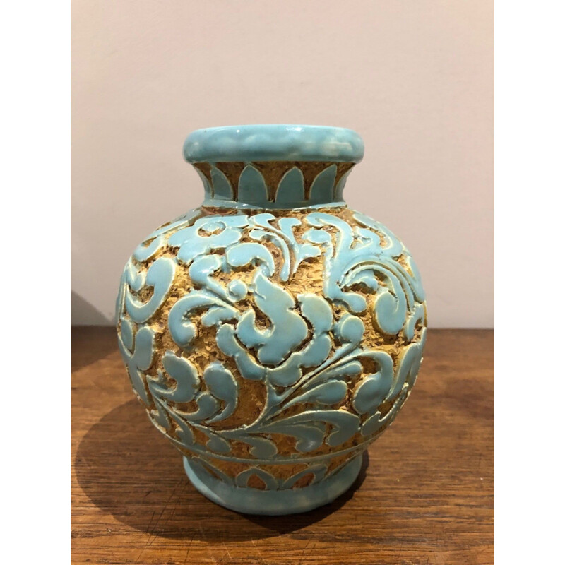 Vase vintage en céramique art deco