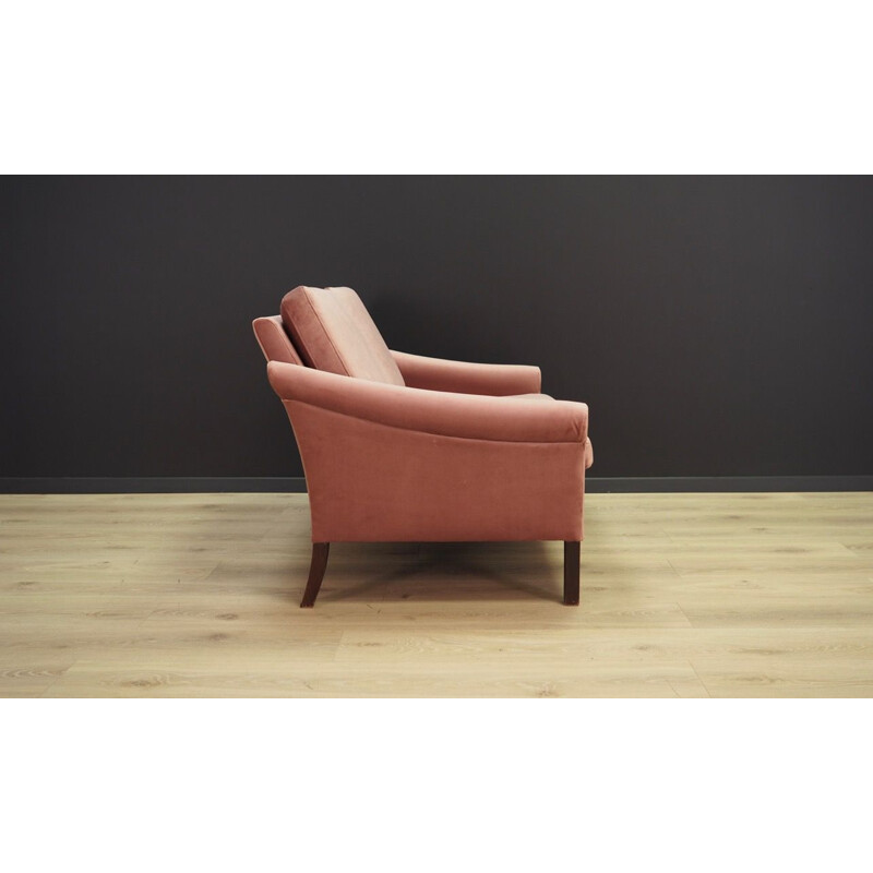 Vintage pink sofa Danish 1960	