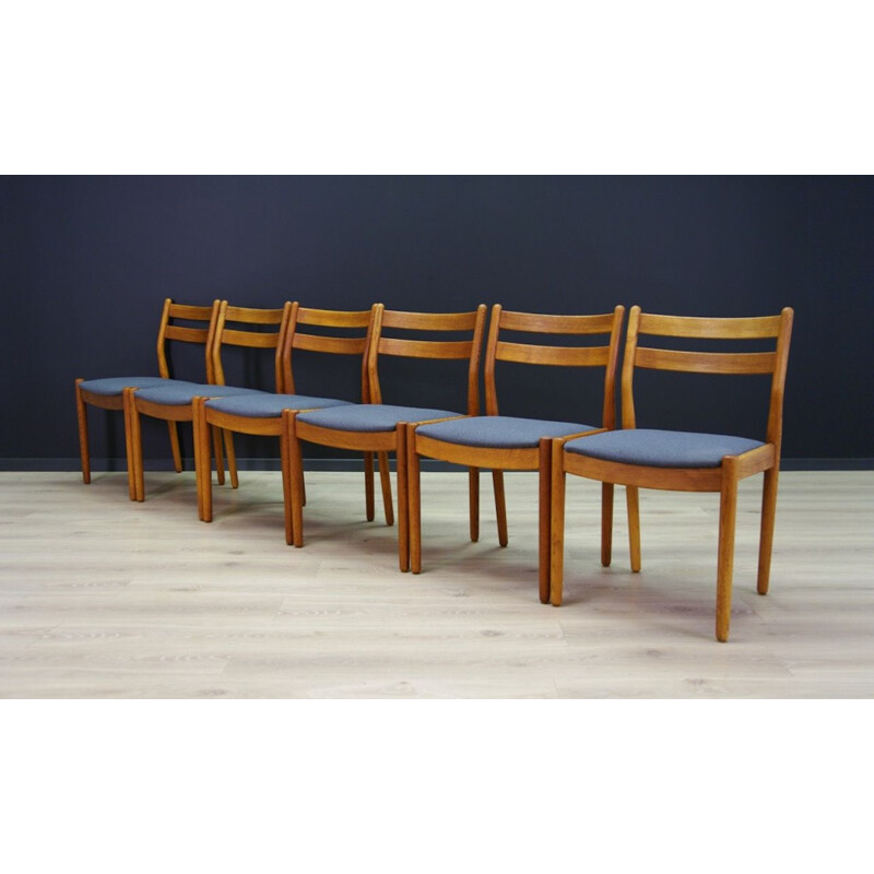 Set of 6 Vintage Poul M. Volther Chairs Teak 1960s