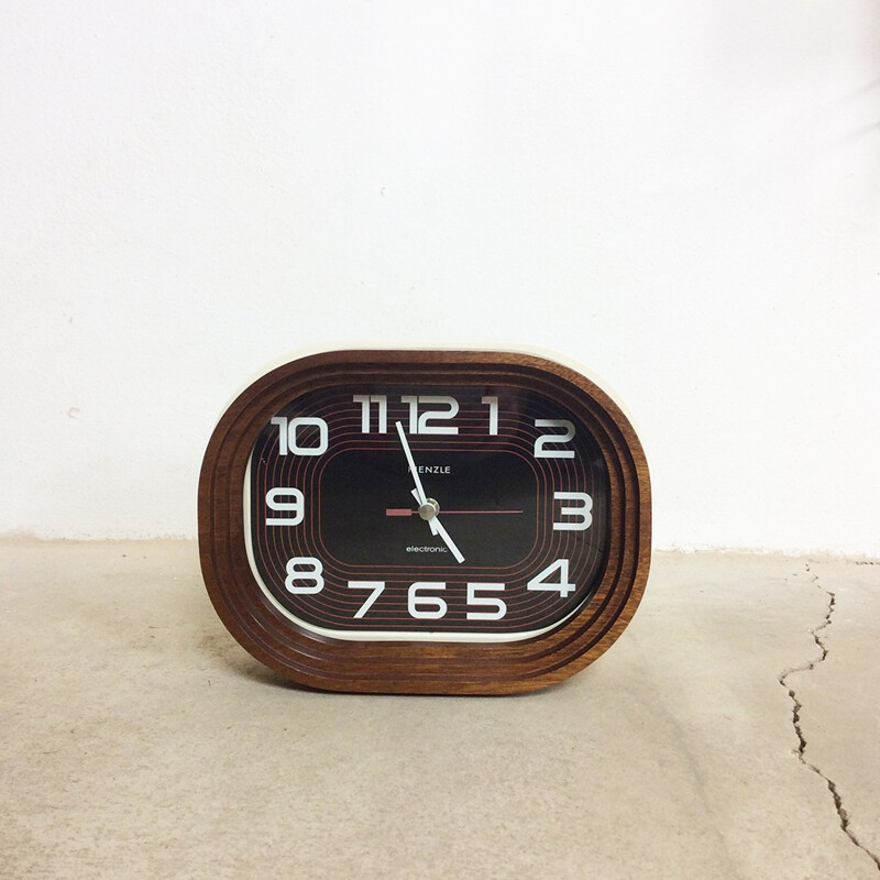 Modernist wooden wall or table Kienzle clock - 1970s