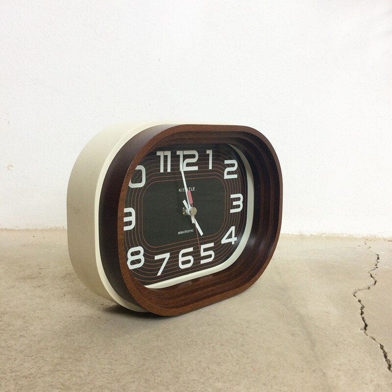 Modernist wooden wall or table Kienzle clock - 1970s