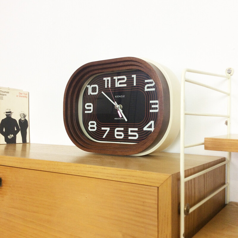 Modernist wooden wall or table Kienzle clock - 1970s