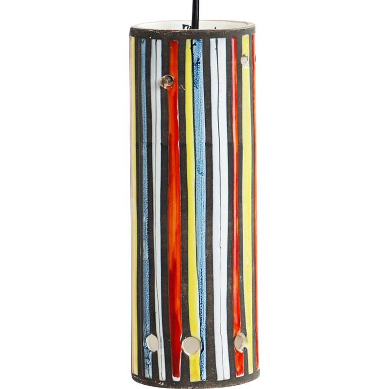 French hanging lamp in ceramic, Roger CAPRON - 1950s