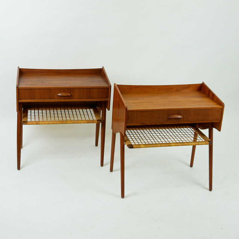 Pair of vintage Teak Side Tables Danish 1960s