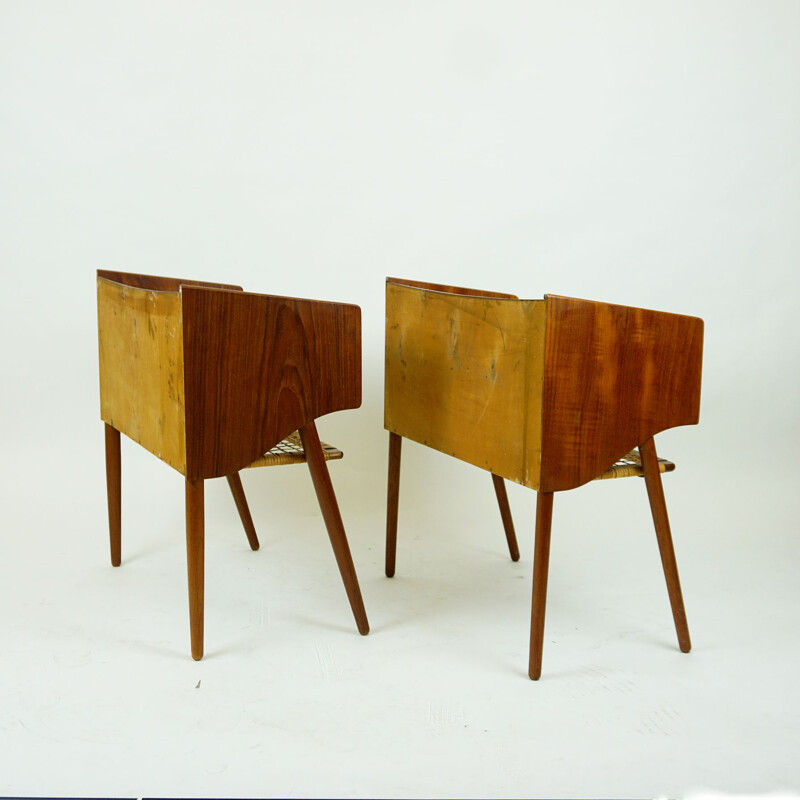 Pair of vintage Teak Side Tables Danish 1960s