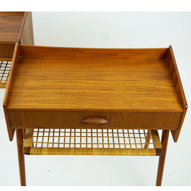 Pair of vintage Teak Side Tables Danish 1960s