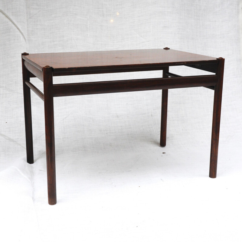 Rosewood side table with reversible tabletop - 1960s
