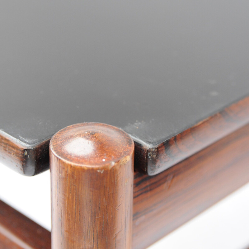 Rosewood side table with reversible tabletop - 1960s