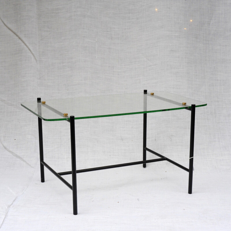 Table basse en verre et métal, René-Jean CAILLETTE - 1950
