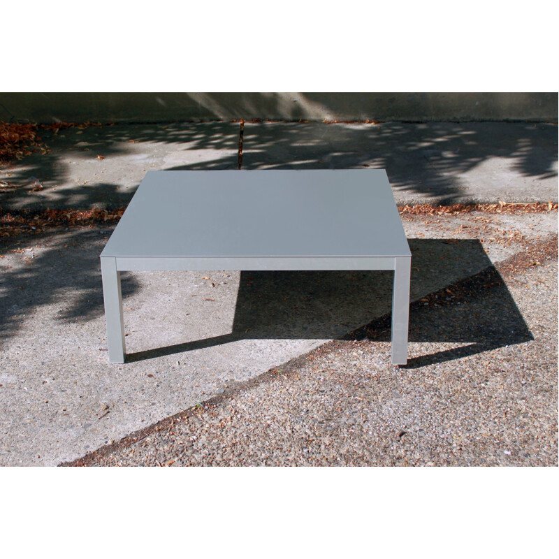 Vintage aluminum coffee table by MDF, Italy