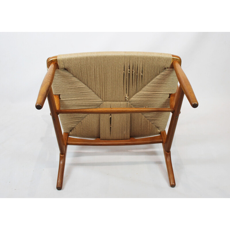 Vintage Armchair, model CH22, of oak and papercord designed by Hans J. Wegner by Carl Hansen & Son 1950s