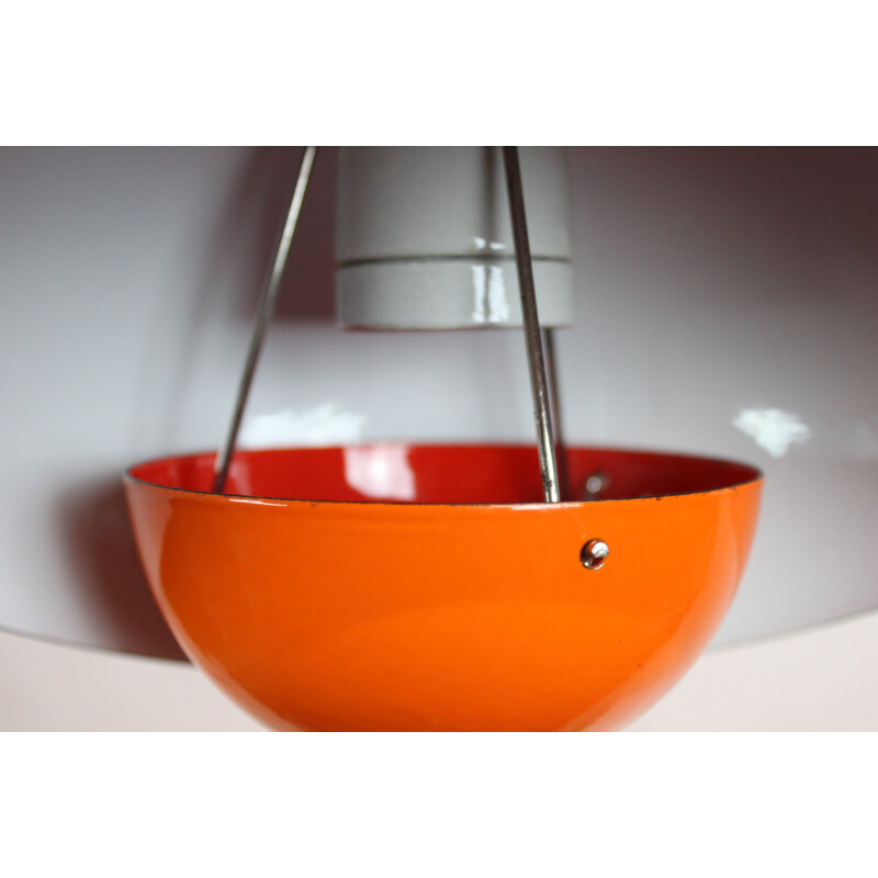 Vintage pendant Orange Flowerpot, model VP1, by Verner Panton 1968