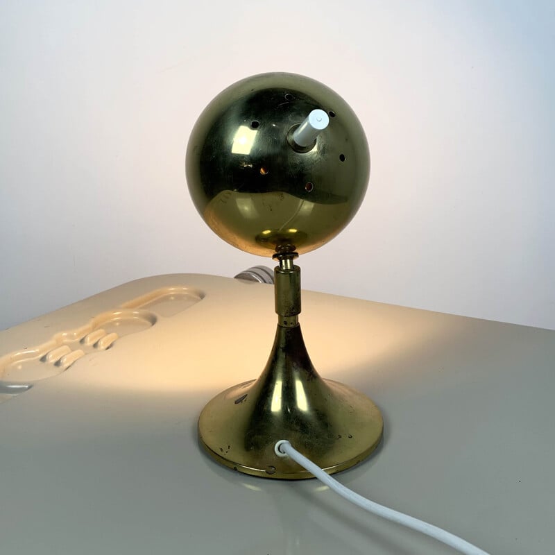 Lampe de table Vintage Gold Globe 1980