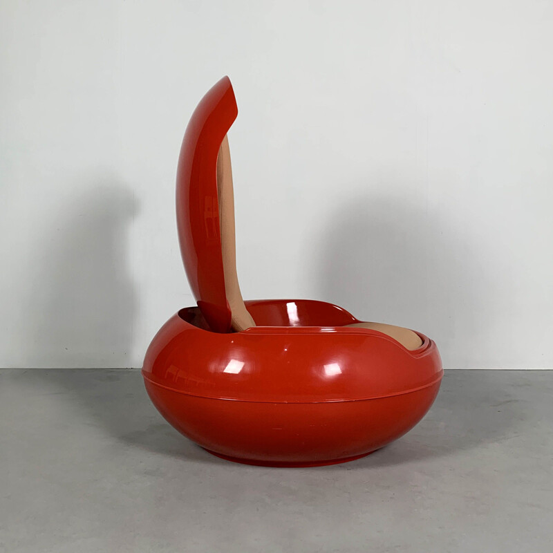 Vintage Red GN1 Garden Egg by Peter Ghyczy for VEB Synthese, 1970s