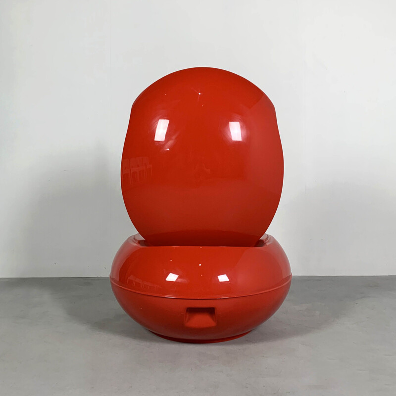 Vintage Red GN1 Garden Egg by Peter Ghyczy for VEB Synthese, 1970s