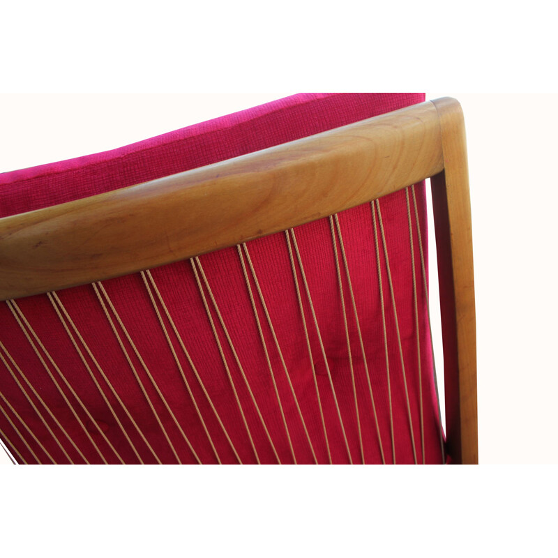 Silla vintage, Hans Mitzlaff Soloform rojo 1950