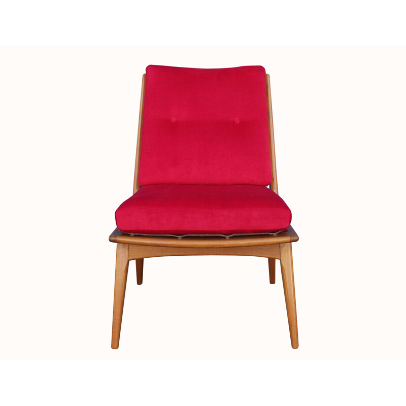 Vintage chair, Hans Mitzlaff Soloform in Ox-Blood red 1950s