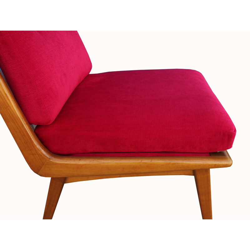 Silla vintage, Hans Mitzlaff Soloform rojo 1950