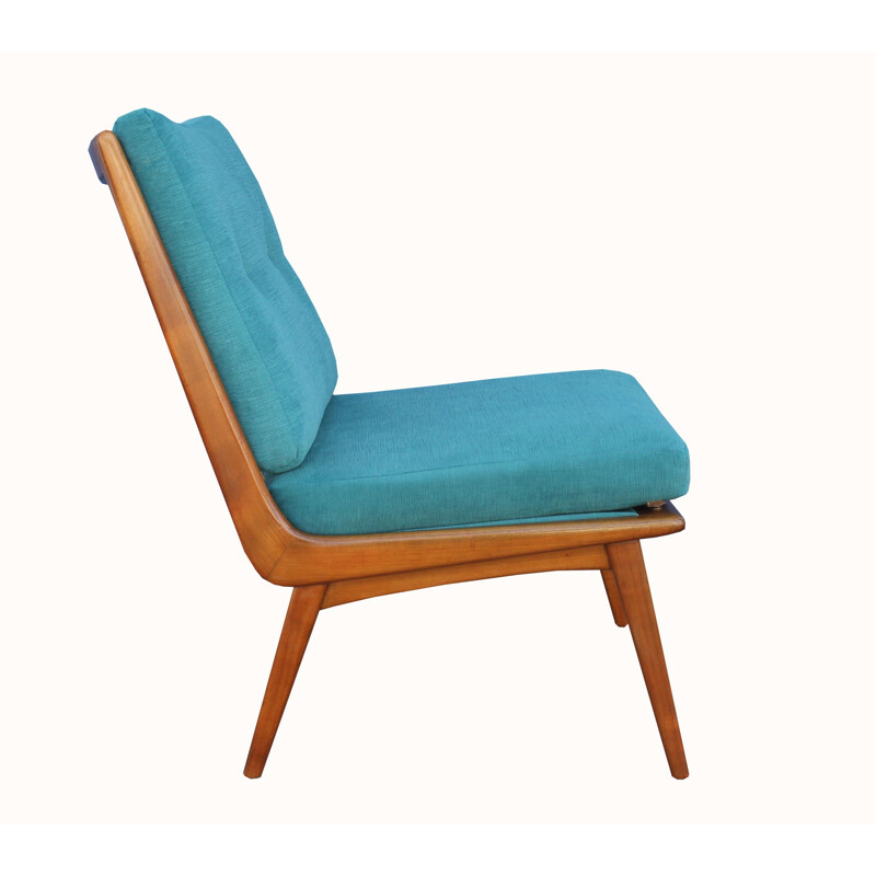 Vintage chair, Hans Mitzlaff in Petrol 1950s