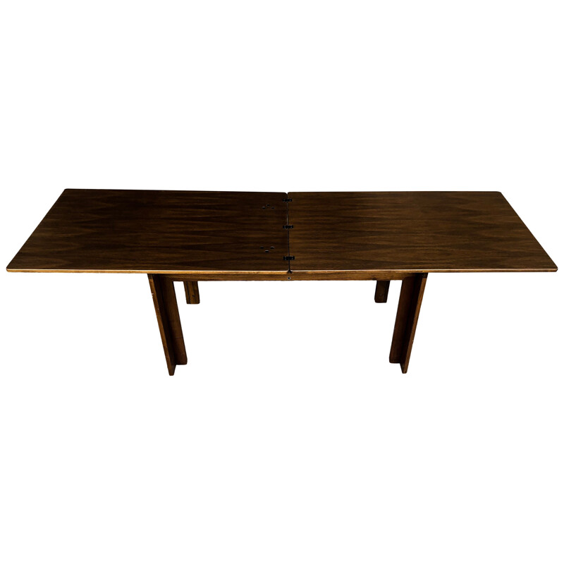 Vintage Extendable Walnut Model 778 Dining Table by Tobia & Afra Scarpa for Cassina, 1960s
