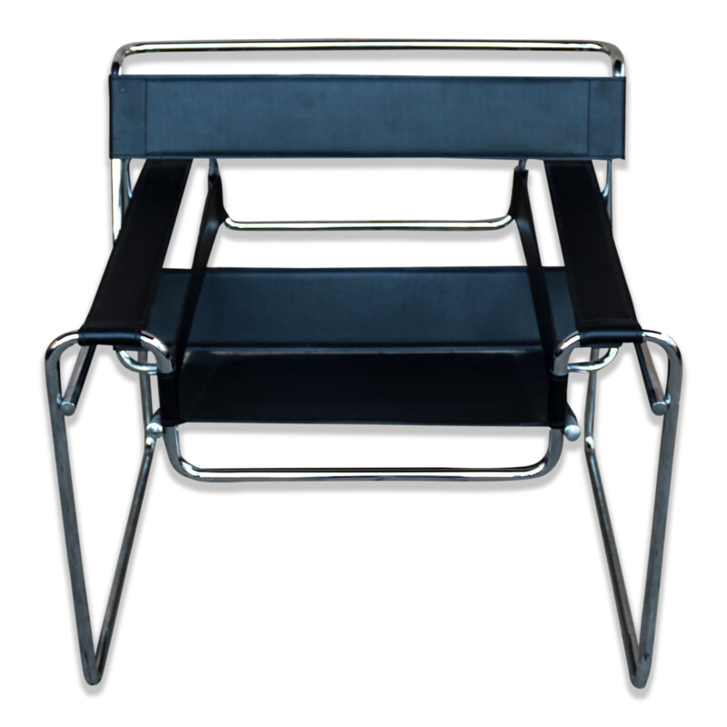 Set of 4 vintage Wassily Armchair by Marcel Breuer for Gavina 1972