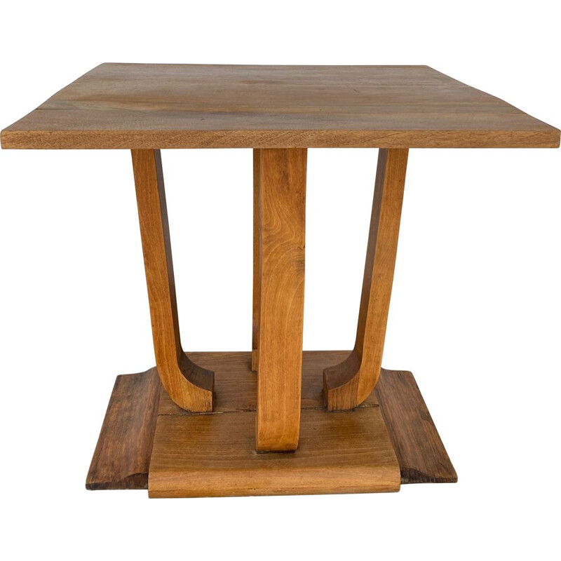 Vintage oak tea table stand Art Deco 1930